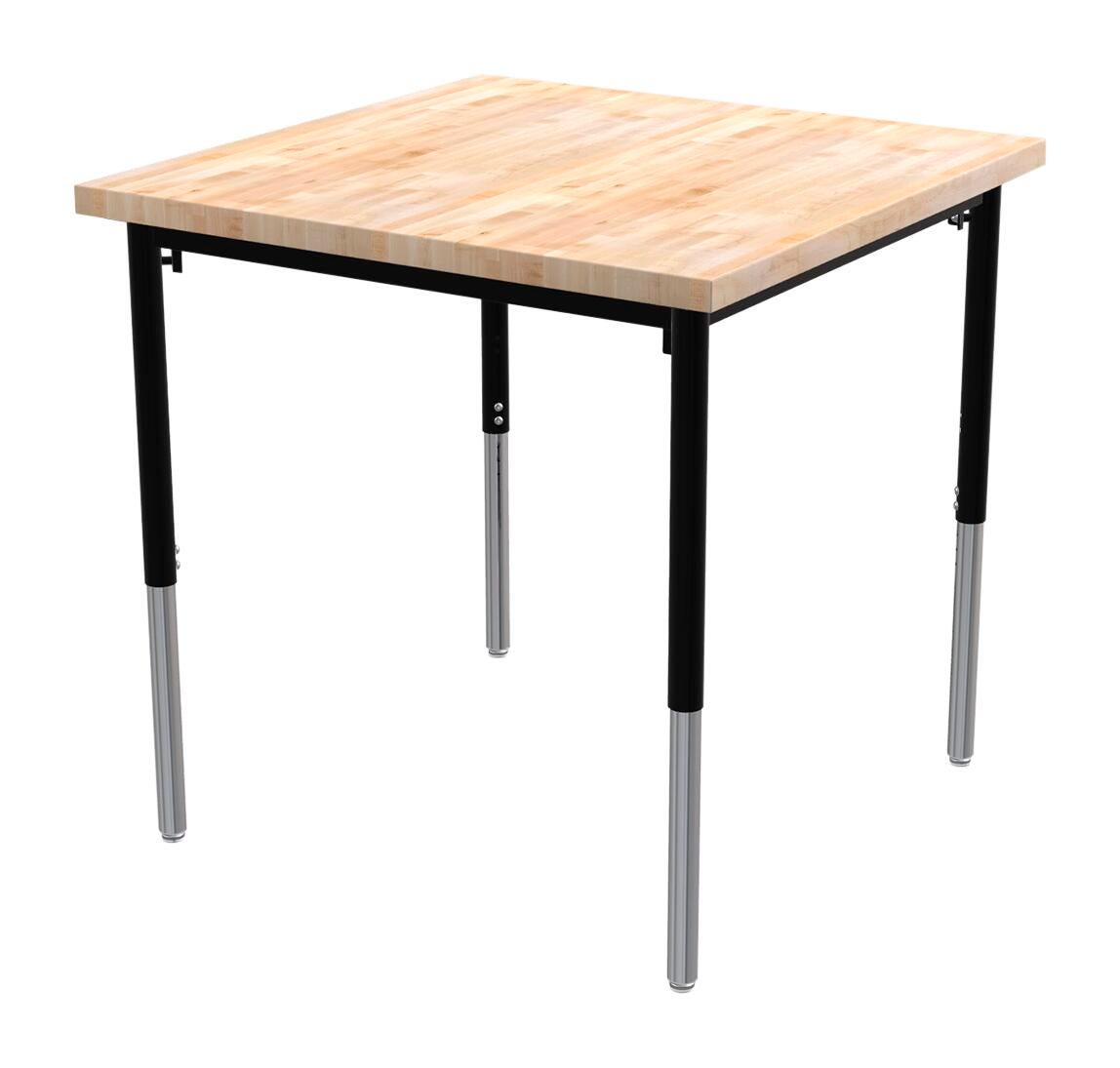 Classroom Select Vigor Utility Table, Butcher Block Top 4000059